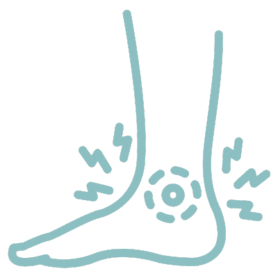 ankle foot pain icon